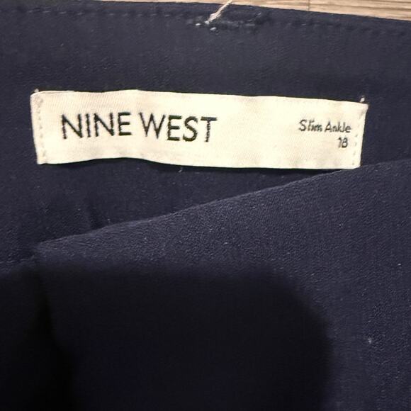 Nine West Slim Ankle Dress Pants Navy Blue Size 18 NWT Workwear Office Career - Picture 4 of 7